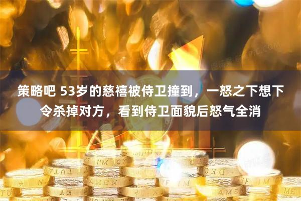 策略吧 53岁的慈禧被侍卫撞到，一怒之下想下令杀掉对方，看到侍卫面貌后怒气全消
